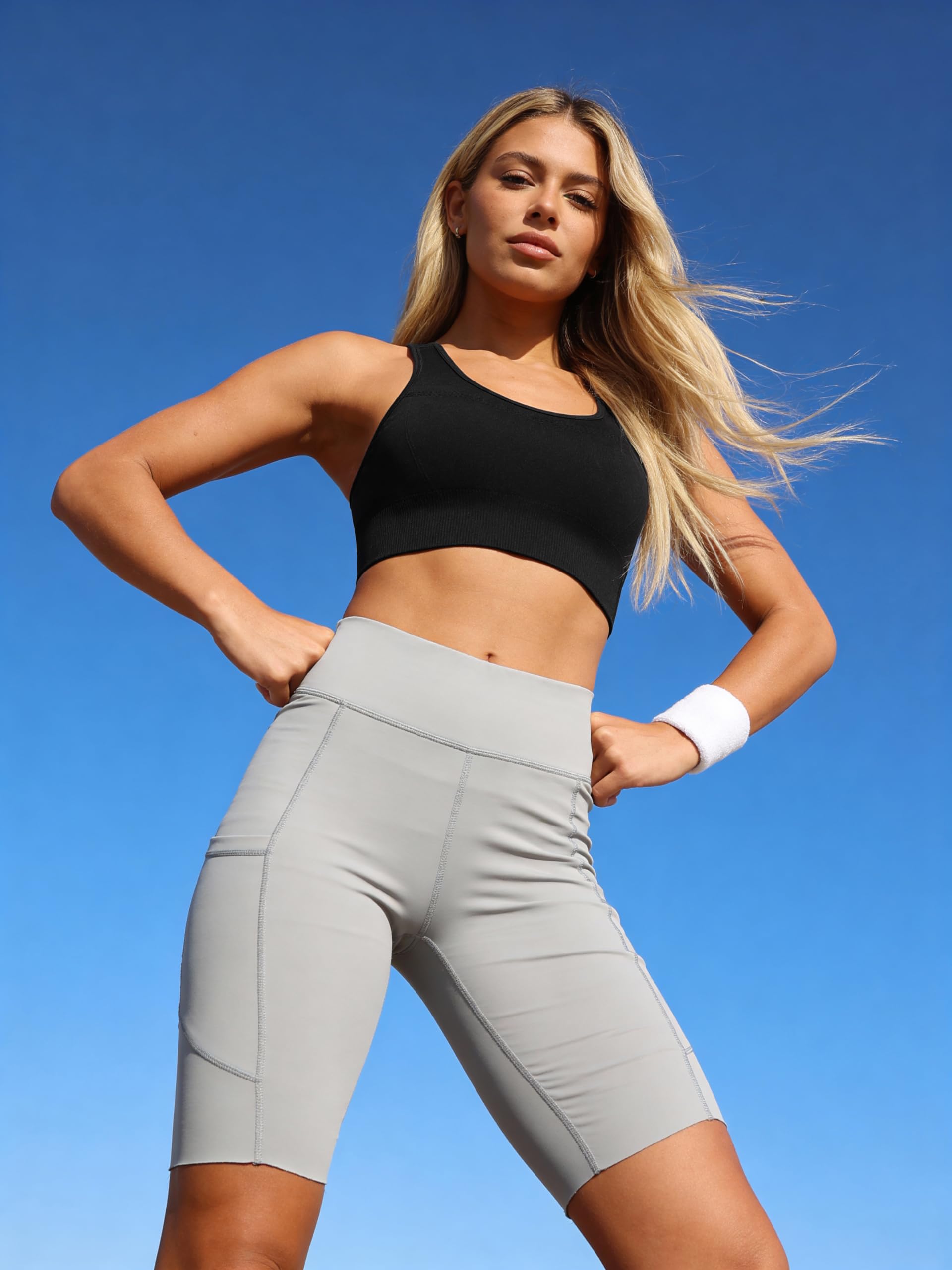 Brassiere Sport Femme Soutien-Gorge de Sport Femme à Bretelles Larges Réglables a Racerback Maintien Moyen à Élevé Anti-Choc pour Running, Fitness, Yoga S-XL