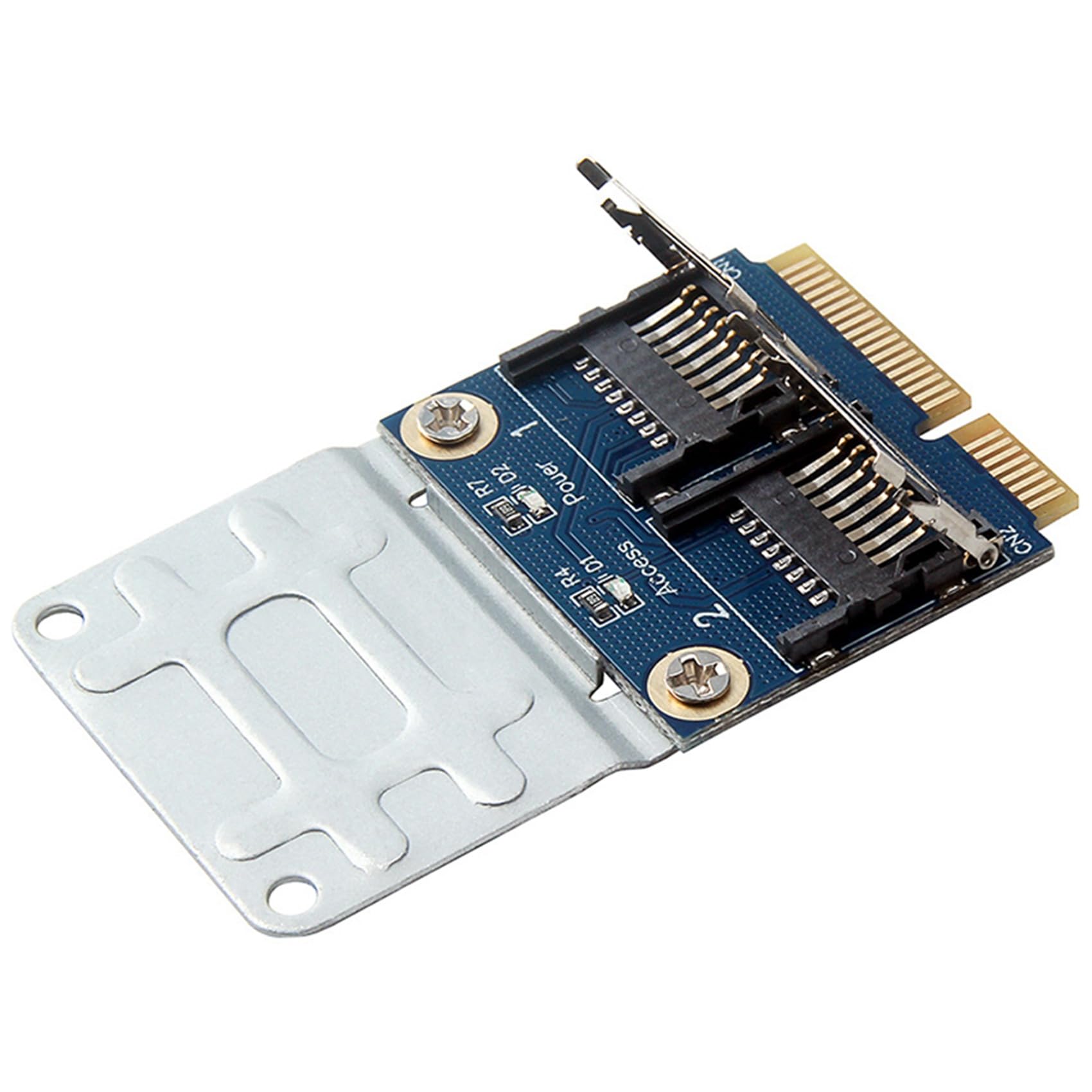 3 x 2 SSD HDD per computer portatile Dual Micro-SD SDHC SDXC TF a PCIe lettore di schede di memoria MPCIe a 2 schede SD PCI-E adattatore