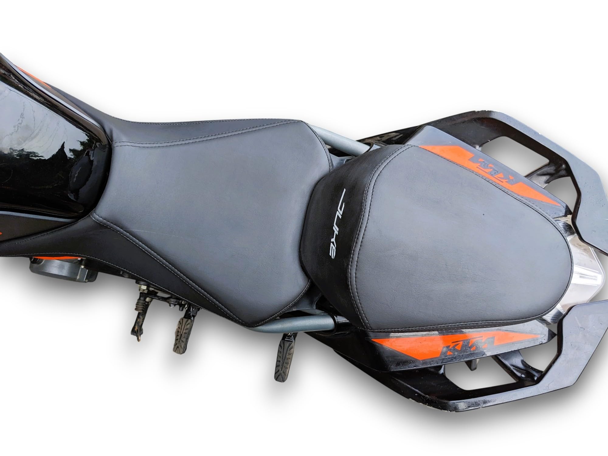 Duke 160 Bike SEAT Cover,PU Leather,Double Stitched,Soft Touch,Water Proof.Double Nylon Stitch.Black Colour-image-40