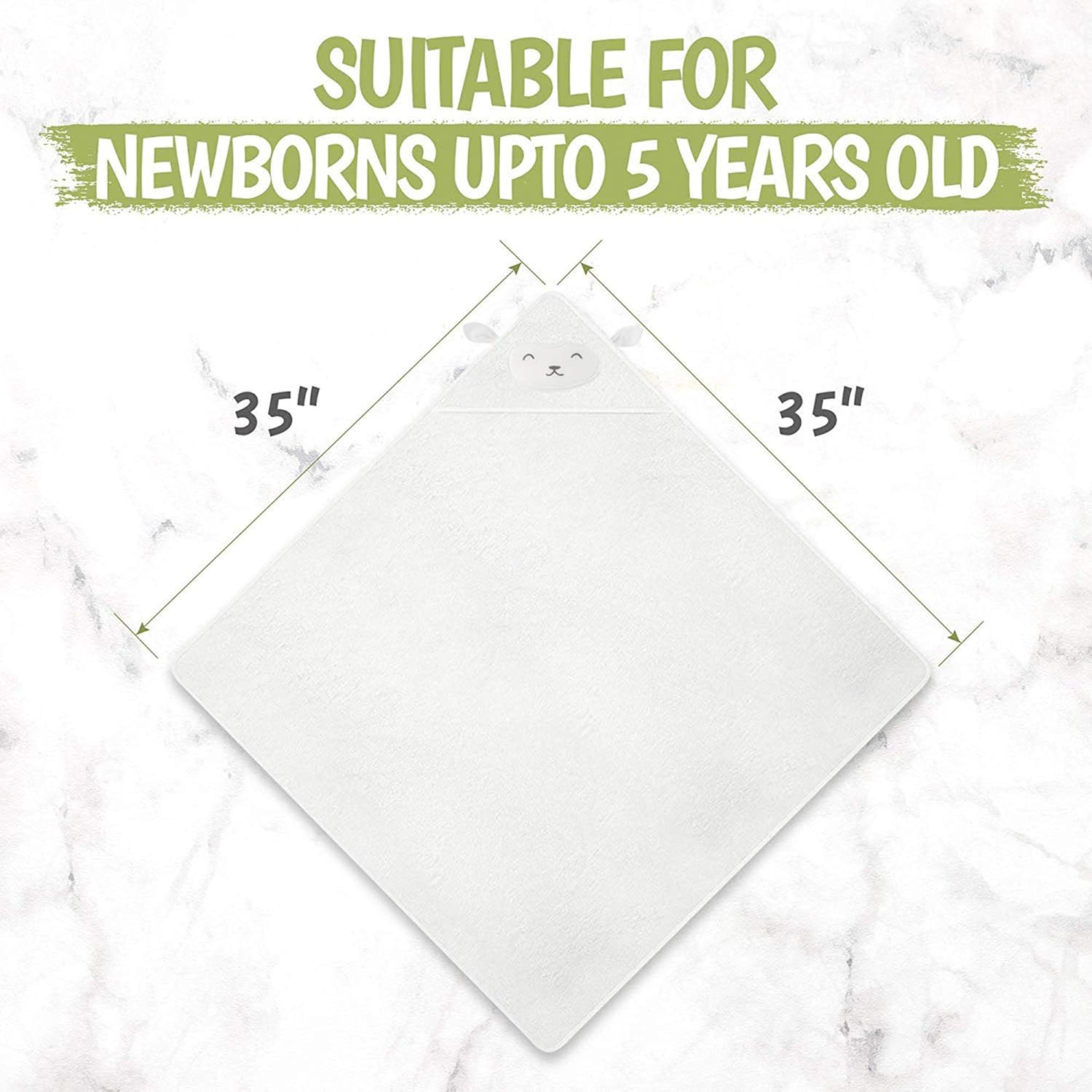 Baby Hooded Towel - Bamboo Baby Towel by KeaBabies - Organic Bamboo Towel - Infant Towels - Large Bamboo Hooded Towel - Baby Bath Towels with Hood for Girls, Babies, Newborn Boys, Toddler (Lamb) : Baby