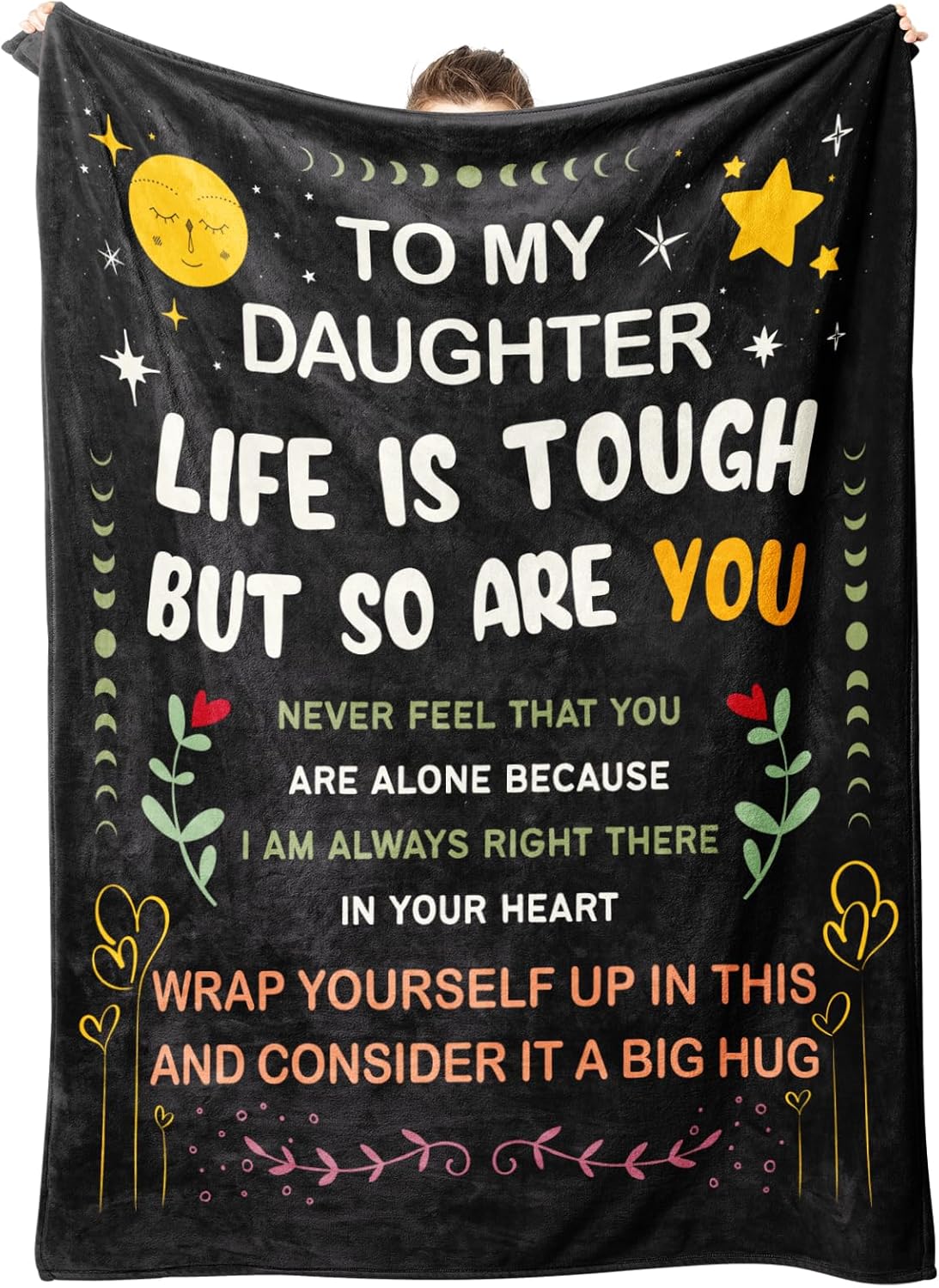 Niyewsor Daughter Blanket from Mom Dad, Mothers Day Blanket