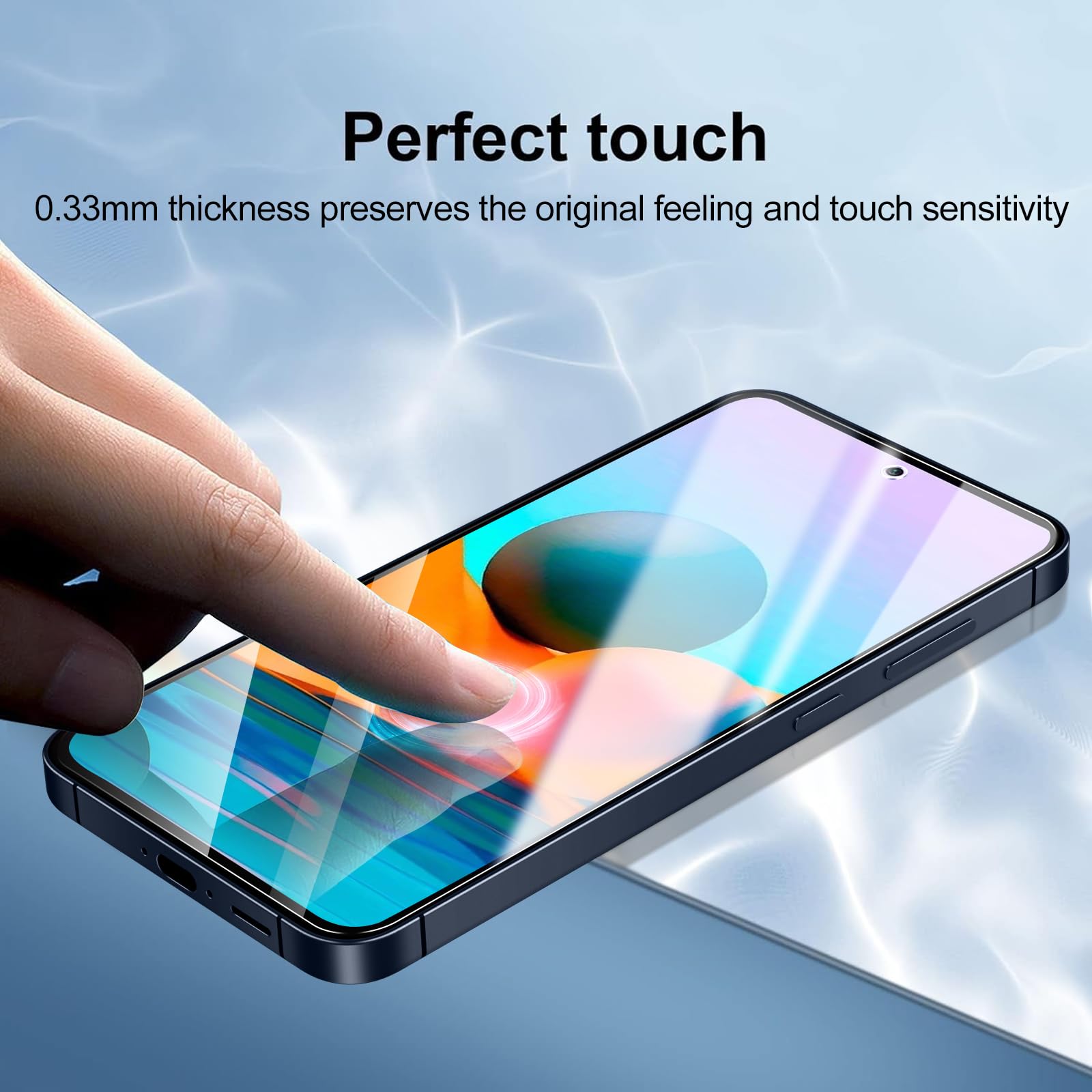 3 Pellicole Vetro Temperato Per Xiaomi Redmi Note 10 5G – Trasparente, Durezza 9H, 0.33mm, Oleorepellente, Anti Graffio - 3
