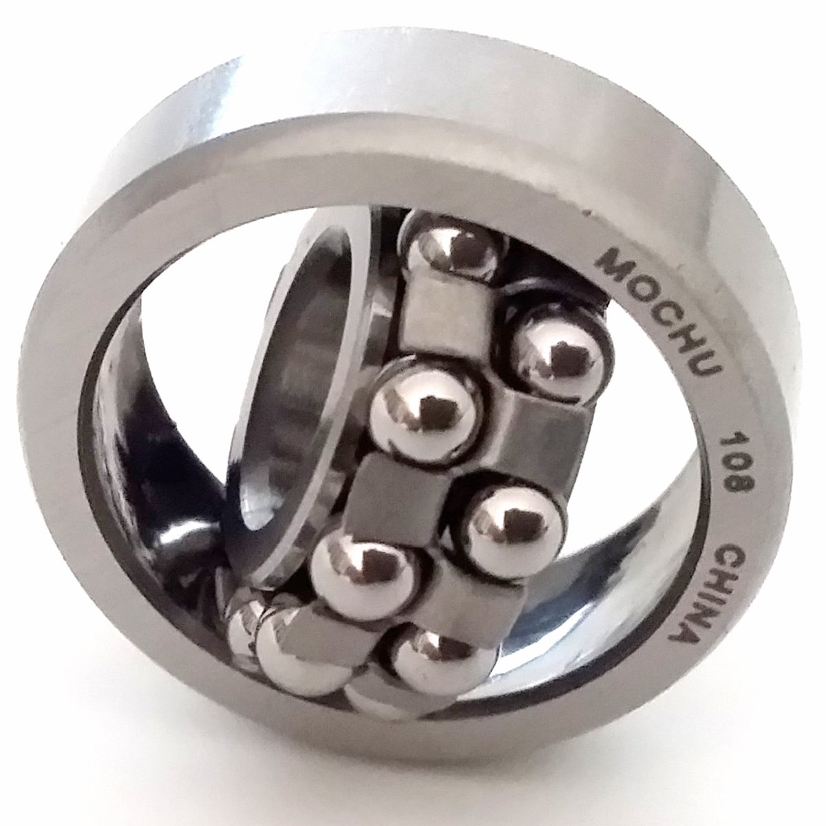 MOCHU 108 8X22X7 1018 Self-Aligning Bearing, Double Row, Open, Metric, 8mm ID, 22mm OD, 7mm Width