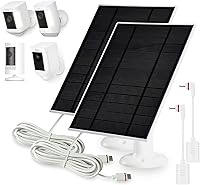Vista 9 de Panel solar para cámaras de anillo, 1 paquete de panel solar compatible con Ring Stick Up Cam/batería Pro, Ring Spotlight Cam Plus/Pro Batería
