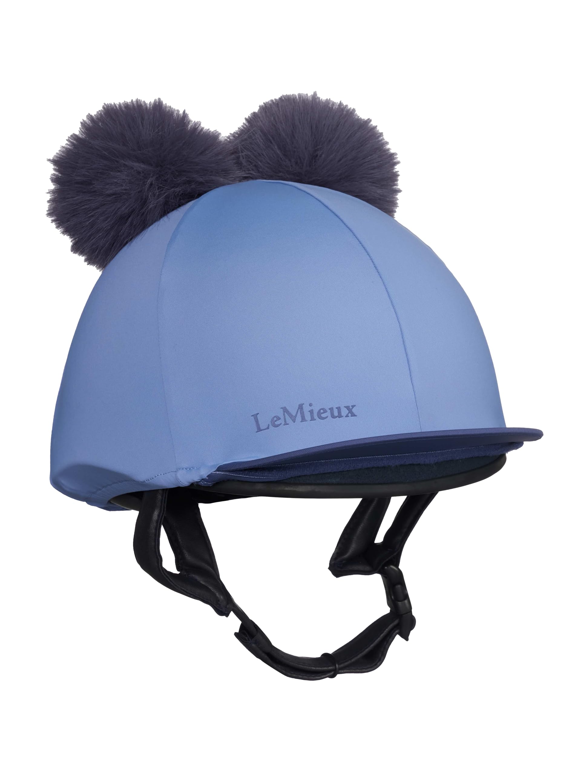 LeMieux Mini Double Pom Hat Silk - Detachable Pom Poms - Powder Blue