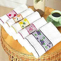 Kit 5 Pano de Prato Atoalhado para Cozinha e Copa 45x70 com Detalhes em Bordado – Qualidade Premium 100% Algodão