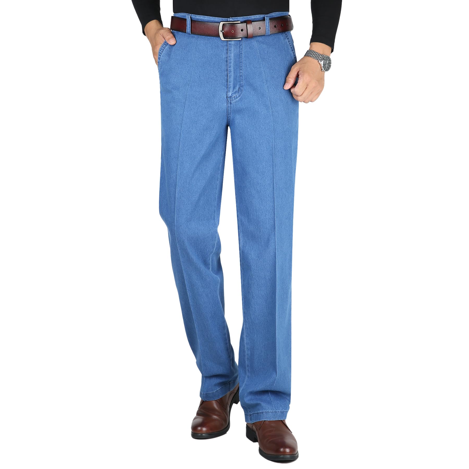 Jeans Invernali Uomo YOUTHUP – Pantaloni Denim Imbottiti In Pile, Gamba Dritta, Lavati, Comodi E Casual