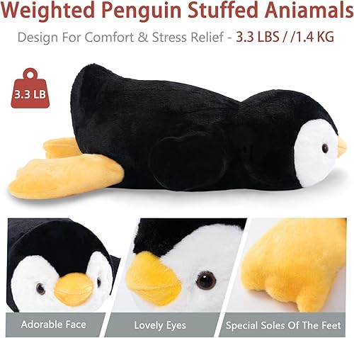 Miniatura 132 de Niuniu Daddy - Peluche con peso de perezoso para la ansiedad, almohada grande de 20 pulgadas para niños y adultos, juguete tierno como regalo