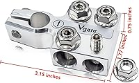 Vista 2 de Vgate Conector de Terminal de Batería de Ácido de Plomo de 8 Vías, Extremos de Terminal de Poste AGM, Calibre 8AWG hasta 4/0(XL) AWG, Positivo