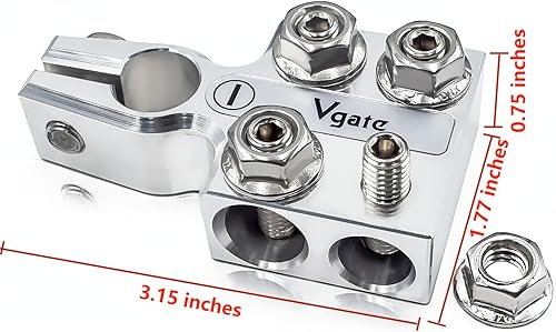 Miniatura 2 de Vgate Conector de Terminal de Batería de Ácido de Plomo de 8 Vías, Extremos de Terminal de Poste AGM, Calibre 8AWG hasta 4/0(XL) AWG, Positivo