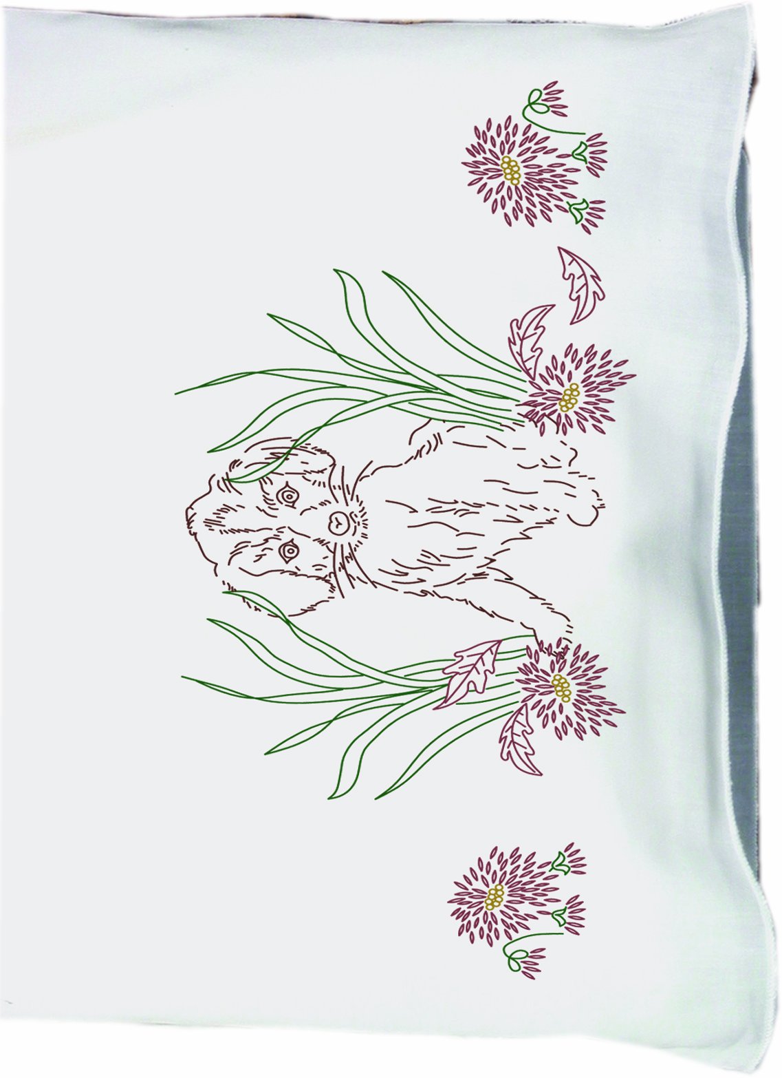 Stamped Pillowcases For Embroidery EMBROIDERY & ORIGAMI