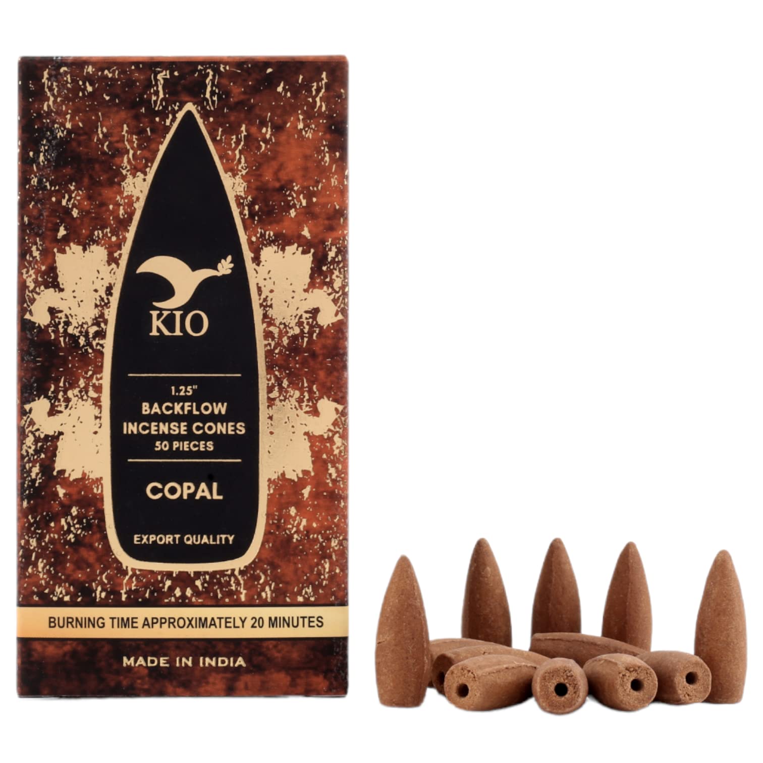 Copal Backflow Incense Cones Aromatic Smoke Fountain Inscents Waterfall - 50 pcs