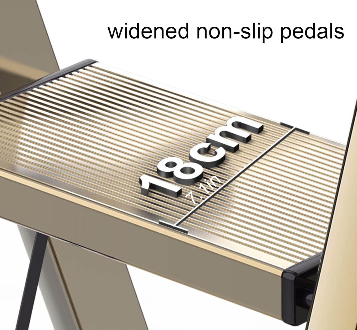 6-Step Ladder Folding Ladder Sturdy Aluminum Alloy Ladder Portable Step Stool with Wide Anti-Slip Pedal Multi-Use Ladder Flower Stand Shelf Organizer(Silver,6-Step)