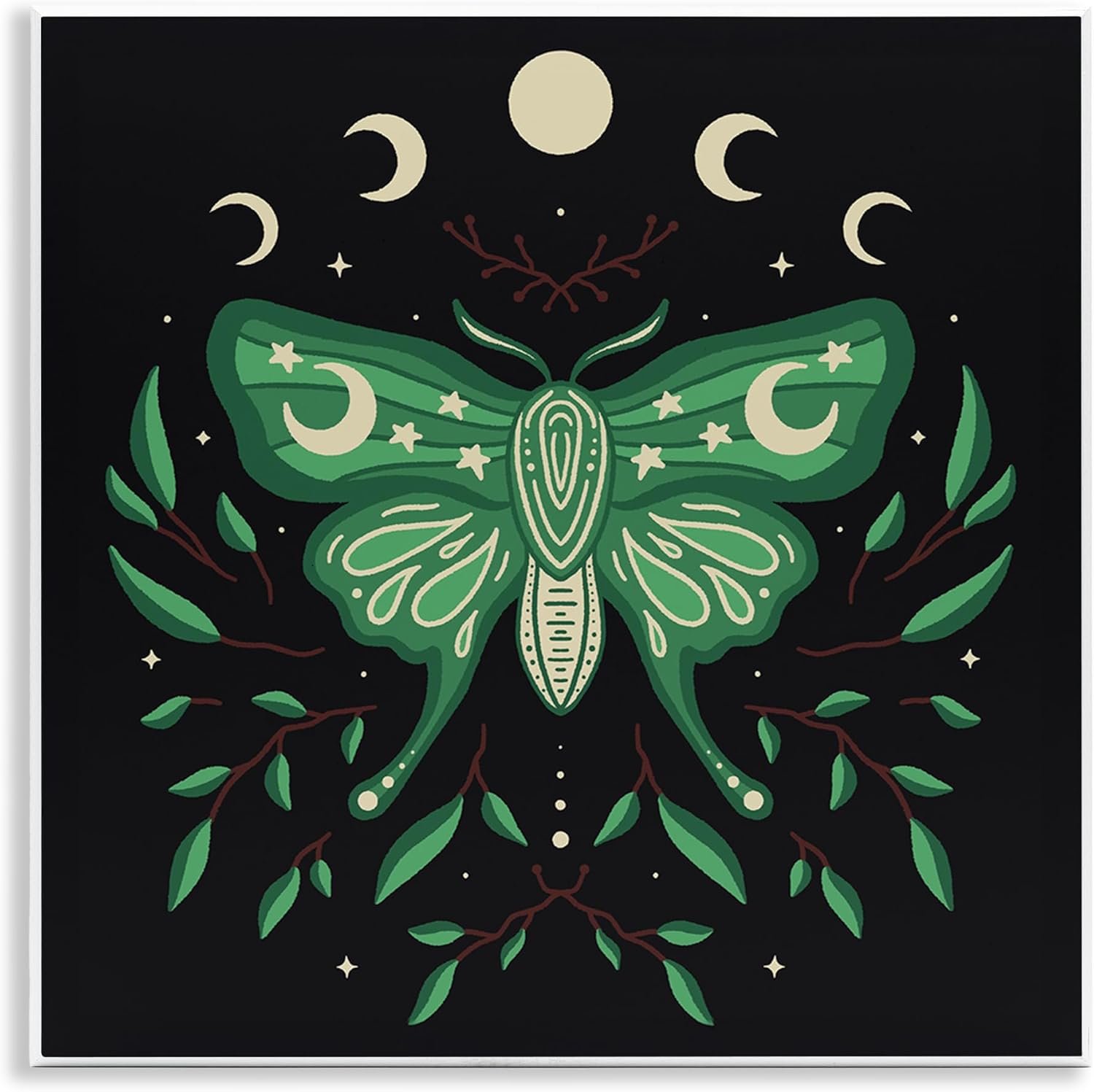 Whiskey Wish (2024) - Limited Edition Hand-Painted (Embellished) Print Stupell Industries 天の蛾&amp;ボタニカル ウォールプラークアートデザイン Ahmed Sameh Husse