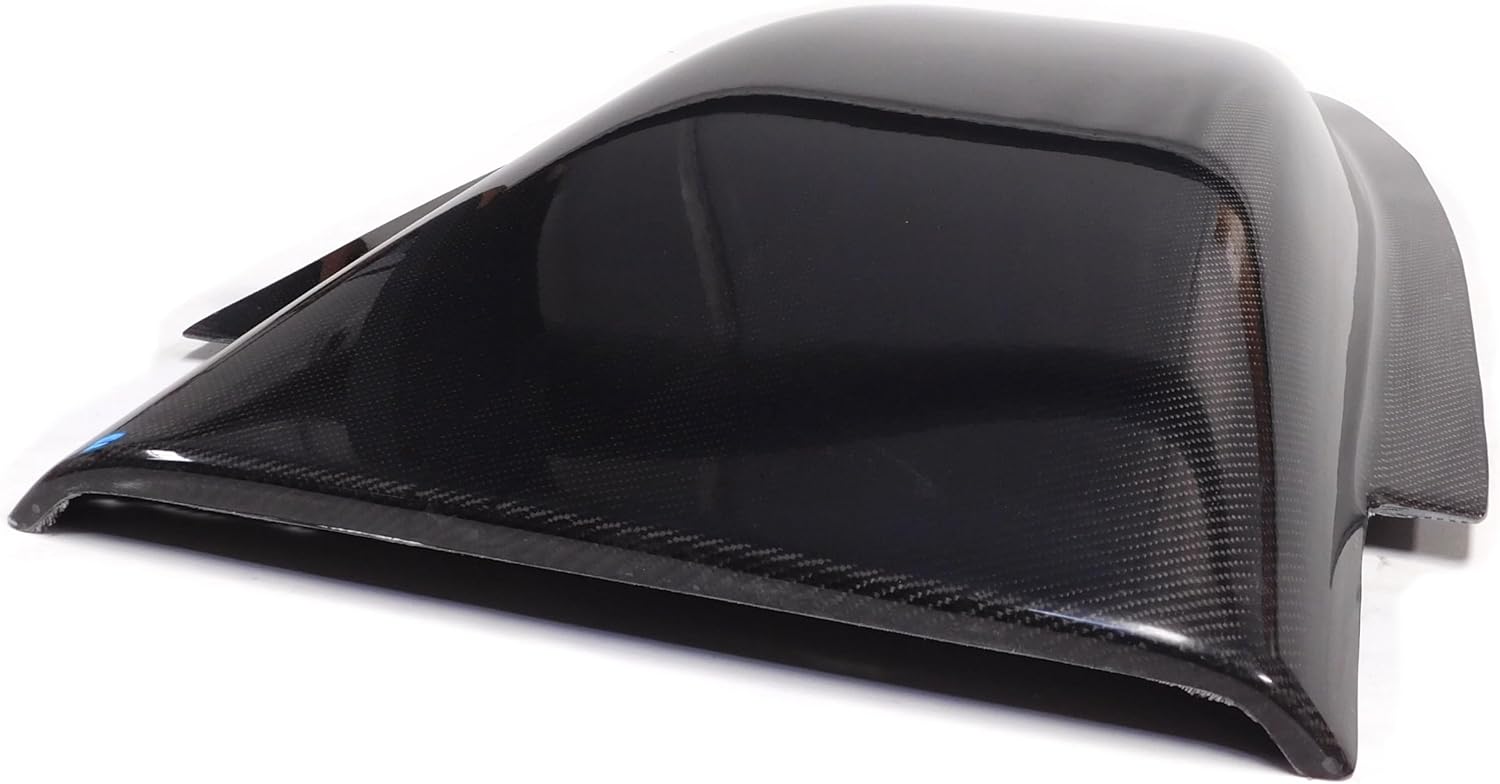 PR-345cc - Bubble Cowl Induction Hood Scoop - 50" L x 3" H x 27" W- Carbon Fiber – Clear Gel Coat