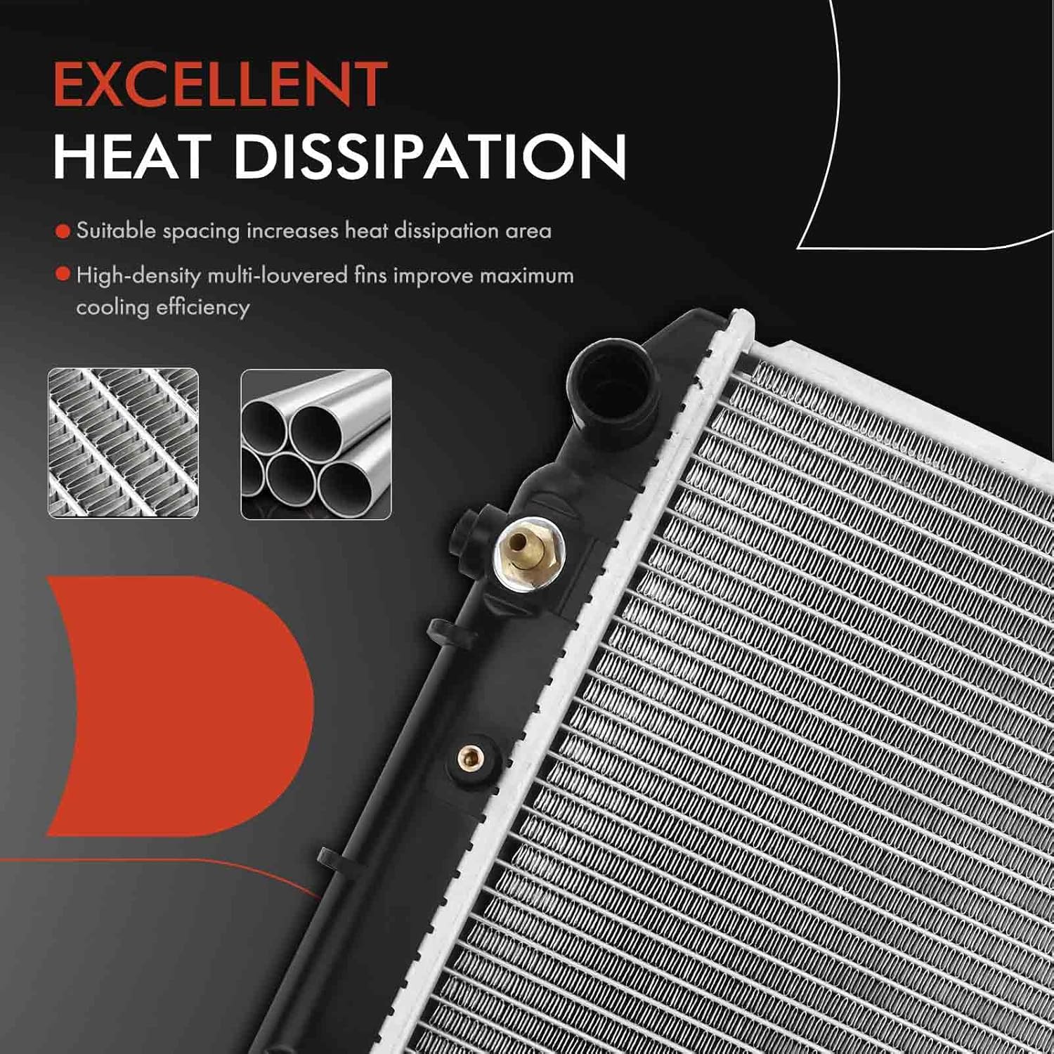 A-Premium Engine Coolant Radiator with Transmission Oil Cooler Compatible with Chevrolet Metro 1992, Sprint 1989-1992 & Suzuki Swift 1989-1994 & Geo Metro 1989-1994, Replace# 1770060B32