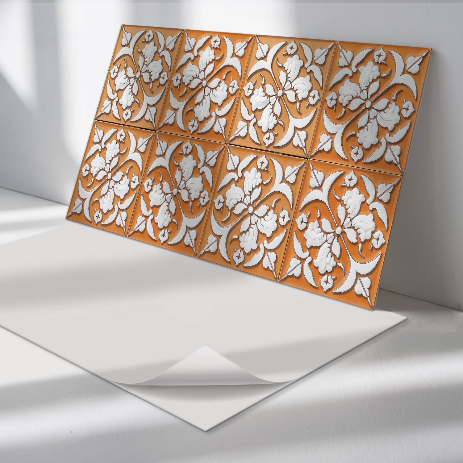 Panneaux PVC 60x30 cm étanches à motif floral pour sublimer les murs du garage