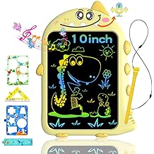 10 inch LCD Writing Tablet with Record, Dino Sounds, Type-C Rechargeable,Doodle Board Toddler Learning Autism Toys for 2-6 Kids Christmas Gift,Quiet Play in Hotel, Airplanes...