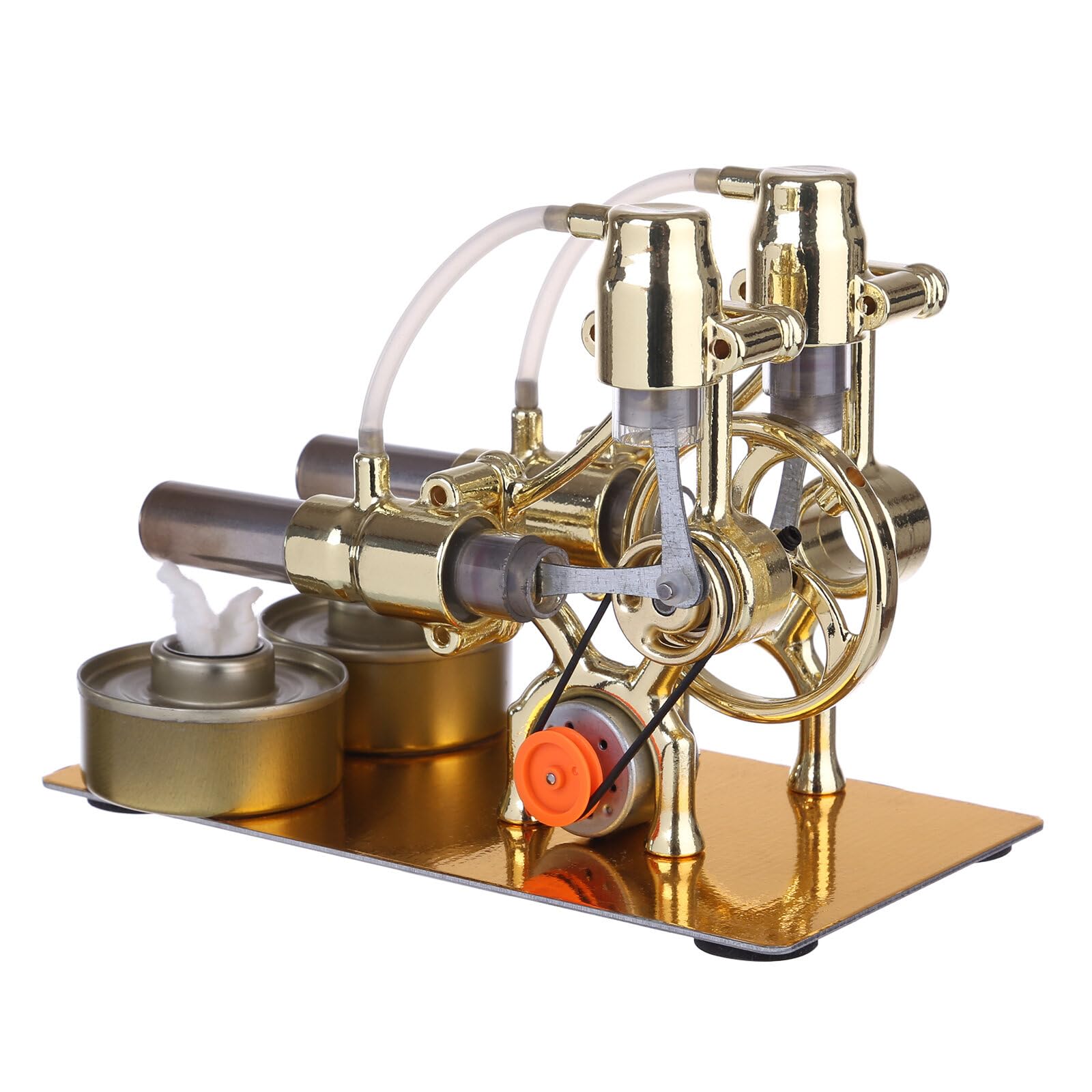 Kit Moteur Stirling Magnétique – Piston Libre Eau Chaude – STEM – Acier Inox – Dès 15 Ans – 90×100 Mm