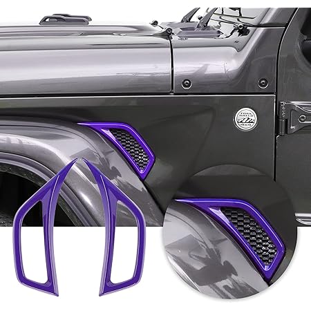 Voodonala for Jeep JL Side Air Conditioning Vent Outlet Decoration Trim for 2018-2025+ Jeep Wrangler JL JLU Gladiator JT Trunk 4xe, ABS Purple