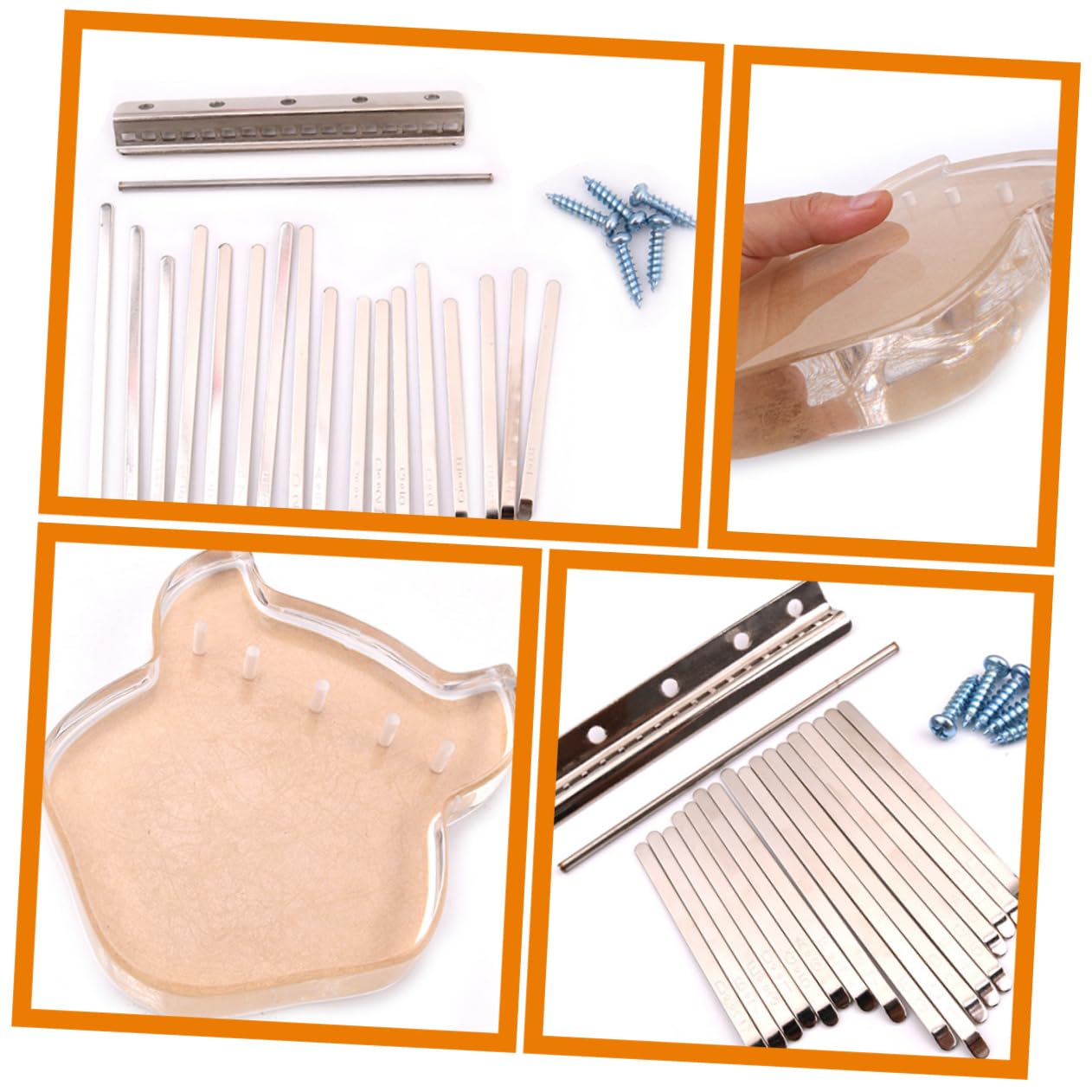 Vaguelly 1 Set Key Kalimba DIY Kit Thumb Piano Supplies for Beginners Portable Musical Instrument for Easy to Assemble with Professional Finish for Indoor and Outdoor Use