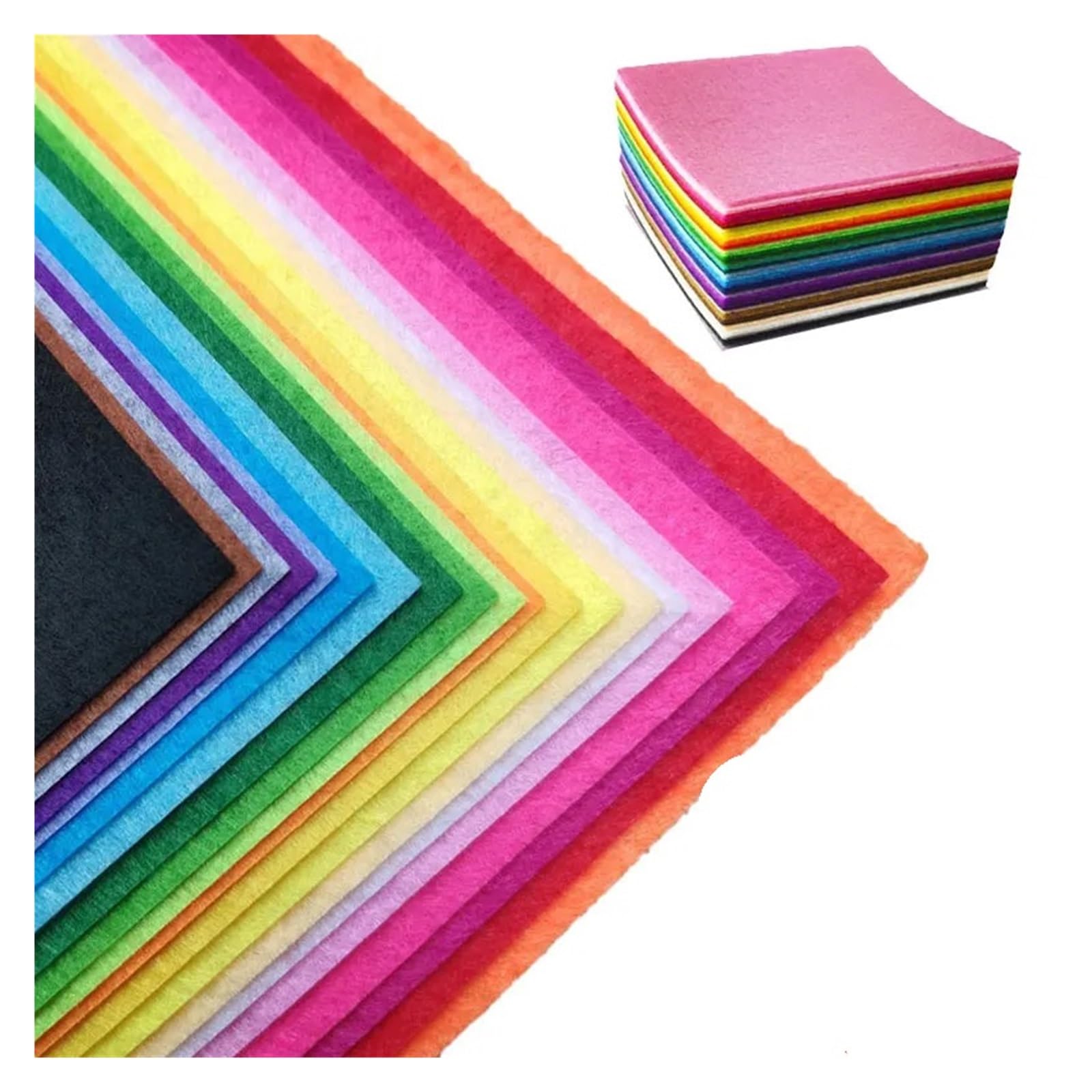 ENmrfvkz Felt Fabric Sheet, Nonwoven Felt Fabric Sheet 1mm Multicolor 10/20/40 Pcs Multiple Sizes(20pcs,20cm X 30cm)