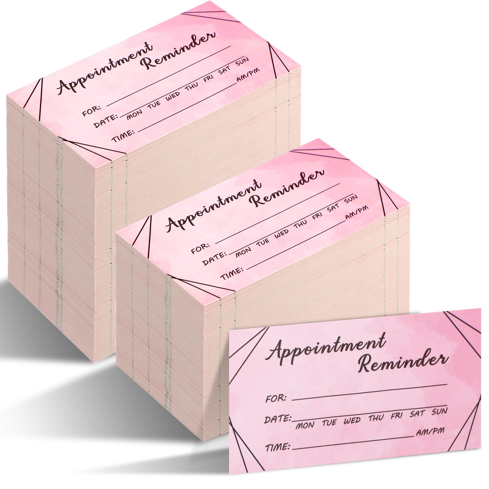 Seajan 1000 Pcs Appointment Cards Bulk Appointment Reminder Cards for Client Business, Hair Salon, Dental Office, Massage Therapist, Grooming, Hairdresser, Medical Doctors and More(Daily, Pink)