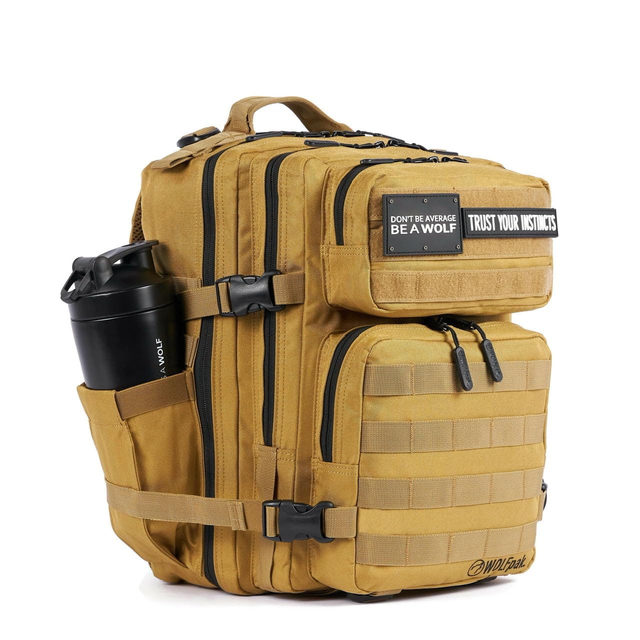 WOLFpak 25L Athletic Gym Backpack - Durable 1000D Waterproof Oxford Material with MOLLE Webbing, Laptop Pocket