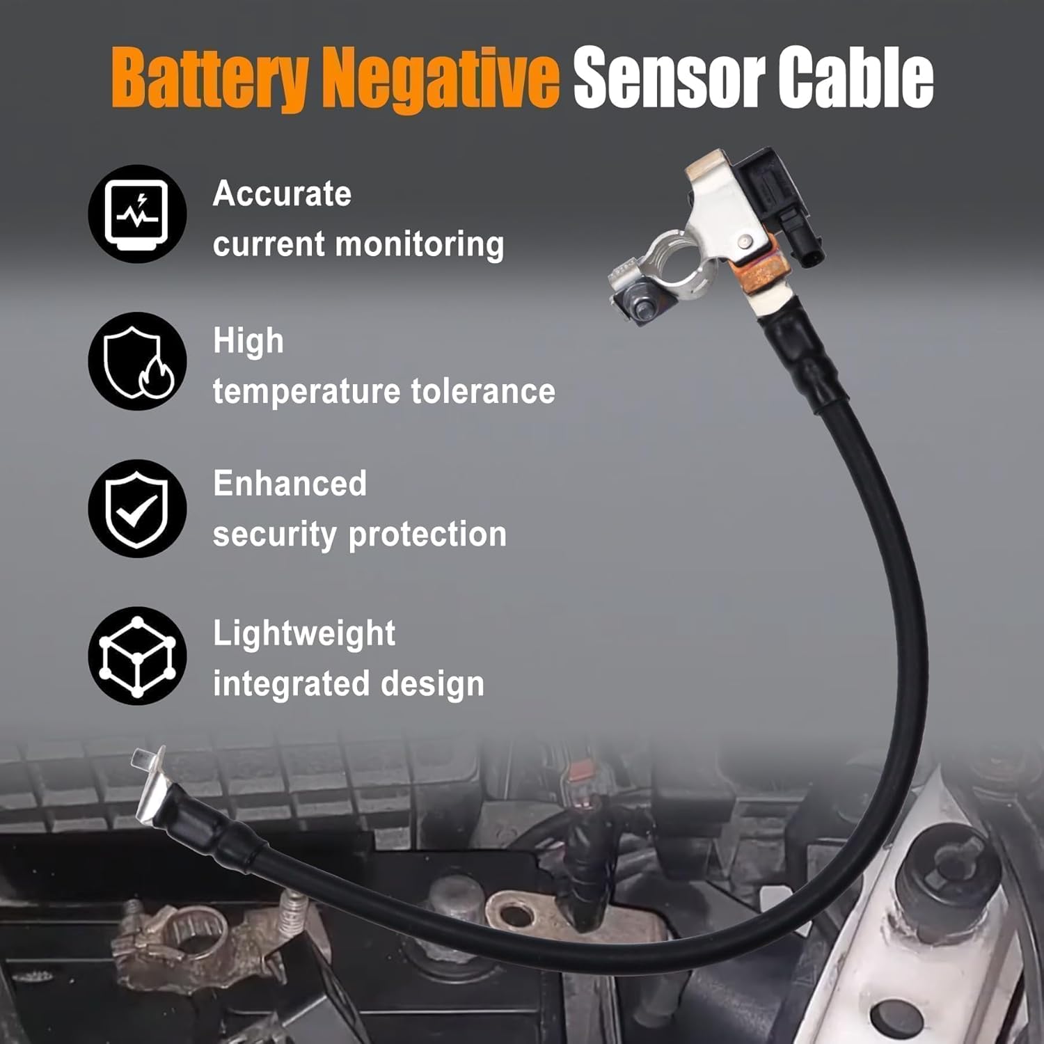 371802T870 New Battery Negative Cable Compatible with Kia Optima 2014 2015 2.0L 2.4L Engine Battery Negative Sensor Cable