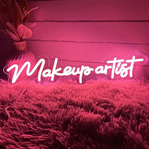 Miniatura 5 de Letrero de neón para artista de maquillaje para spa, sala de belleza, cejas de uñas, decoración LED de arte de pared para tiendas de negocios,
