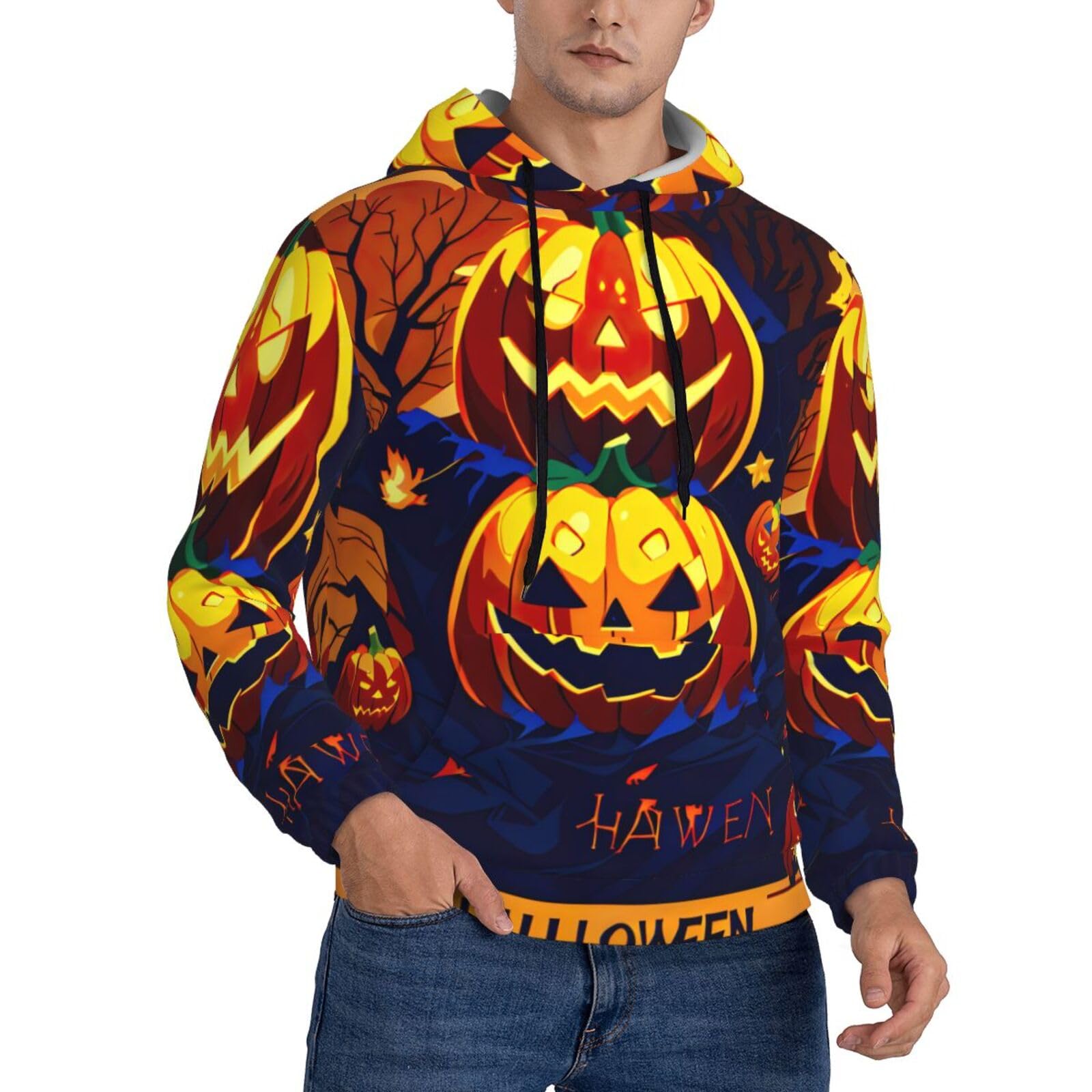 Pull à capuche citrouille d'Halloween idéal pour la superposition