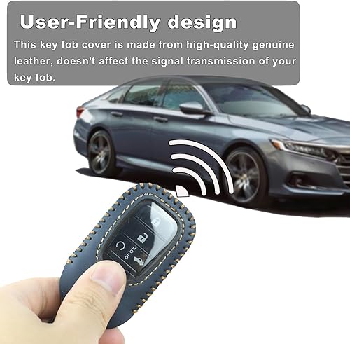 Miniatura 5 de Funda para llavero Honda con llavero, funda de cuero genuino para llave remota inteligente Honda Accord Civic CRV HRV Pilot Sport SI EX EXL 2022