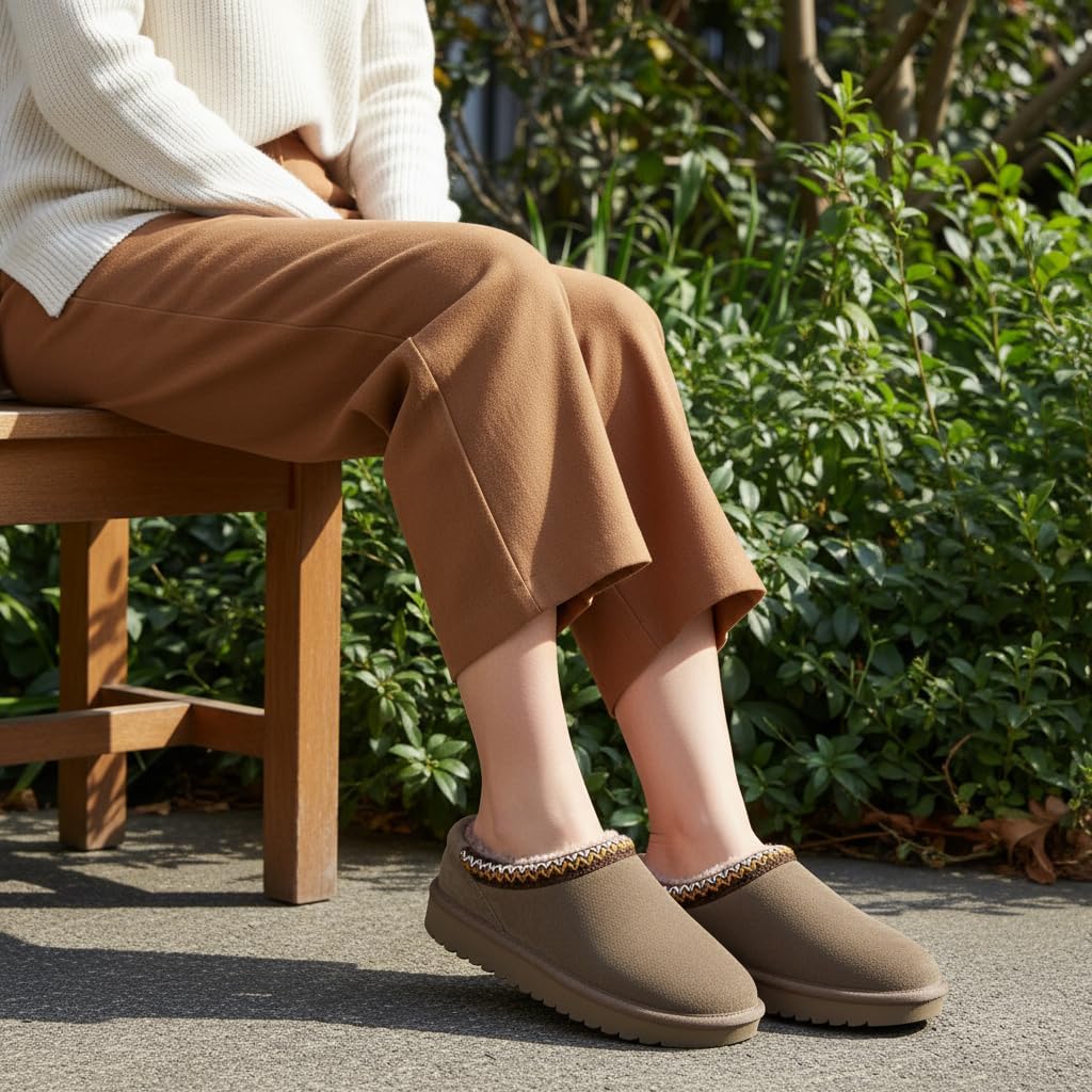 CUSHIONAIRE Keto Womens Slippers Slip-On Suede Mule Slipper - Cozy & Stylish, Memory Foam & Faux Fur Lining, Wide Widths Available - Image 7