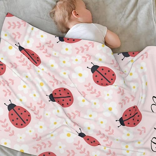 Miniatura 3 de Manta de bebé personalizada con diseño de mariquita para bebés, manta de felpa suave para bebé, niña, bebé, bebé, bebé, bebé, cuna, ducha, regalo,