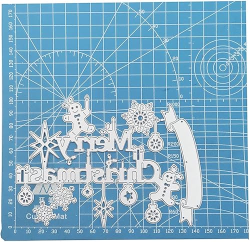 Miniatura 6 de Troqueles de metal de Feliz Navidad para hacer tarjetas, plantillas de corte para álbumes de recortes, álbum de fotos, plantilla de estampado de
