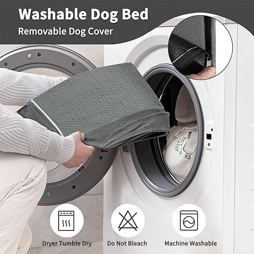 Miniatura 4 de Cama grande para perros  Cama ortopédica para perros de gran tamaño, funda lavable e impermeable, alfombrilla de cama de felpa grande cómoda para