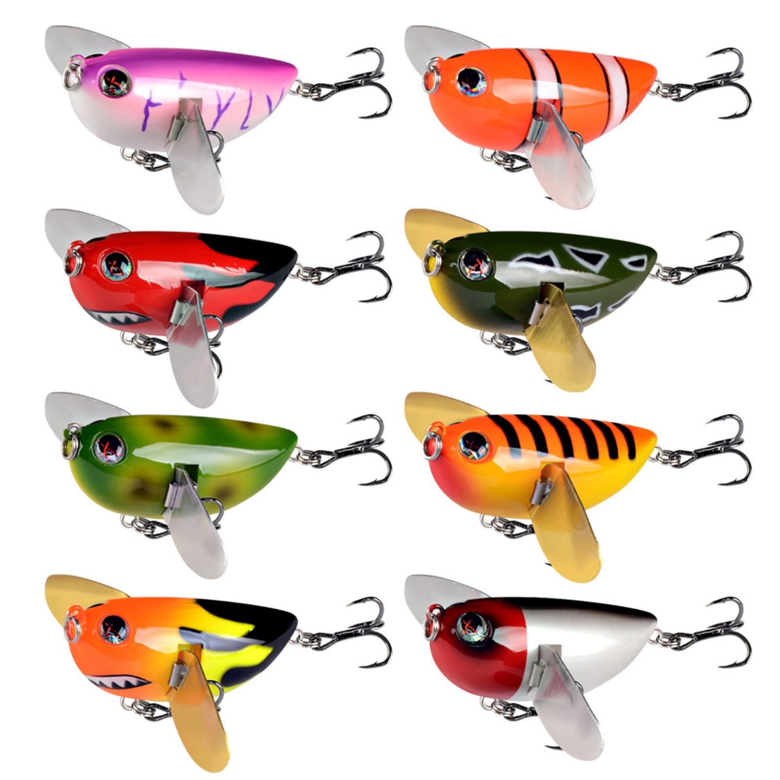 Topwater Fishing Lure Crank Baits Floating Tractor Bee Lure Set Fishing Bait kit for Bass Freshwater Saltwater