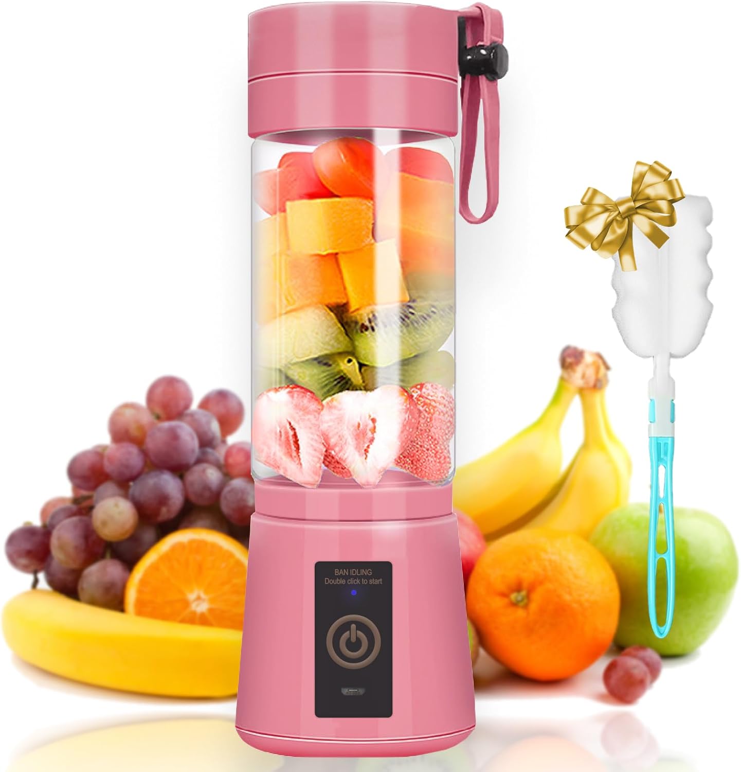 wyewye Portable Blender, Mini Blender for Smoothies and Shakes, Pink