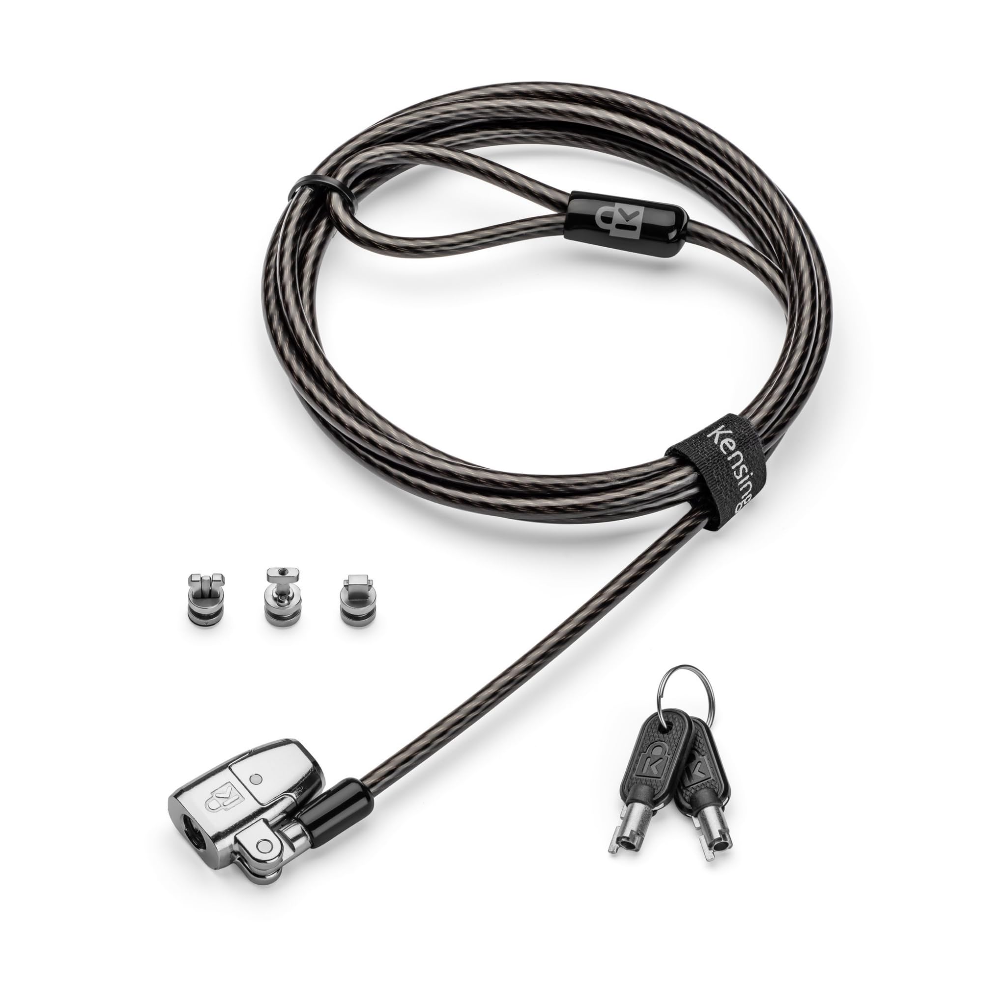 Kensington ClickSafe 2.0 3-in-1 Laptopschloss, T-Bar Nano Wedge, Schwarz