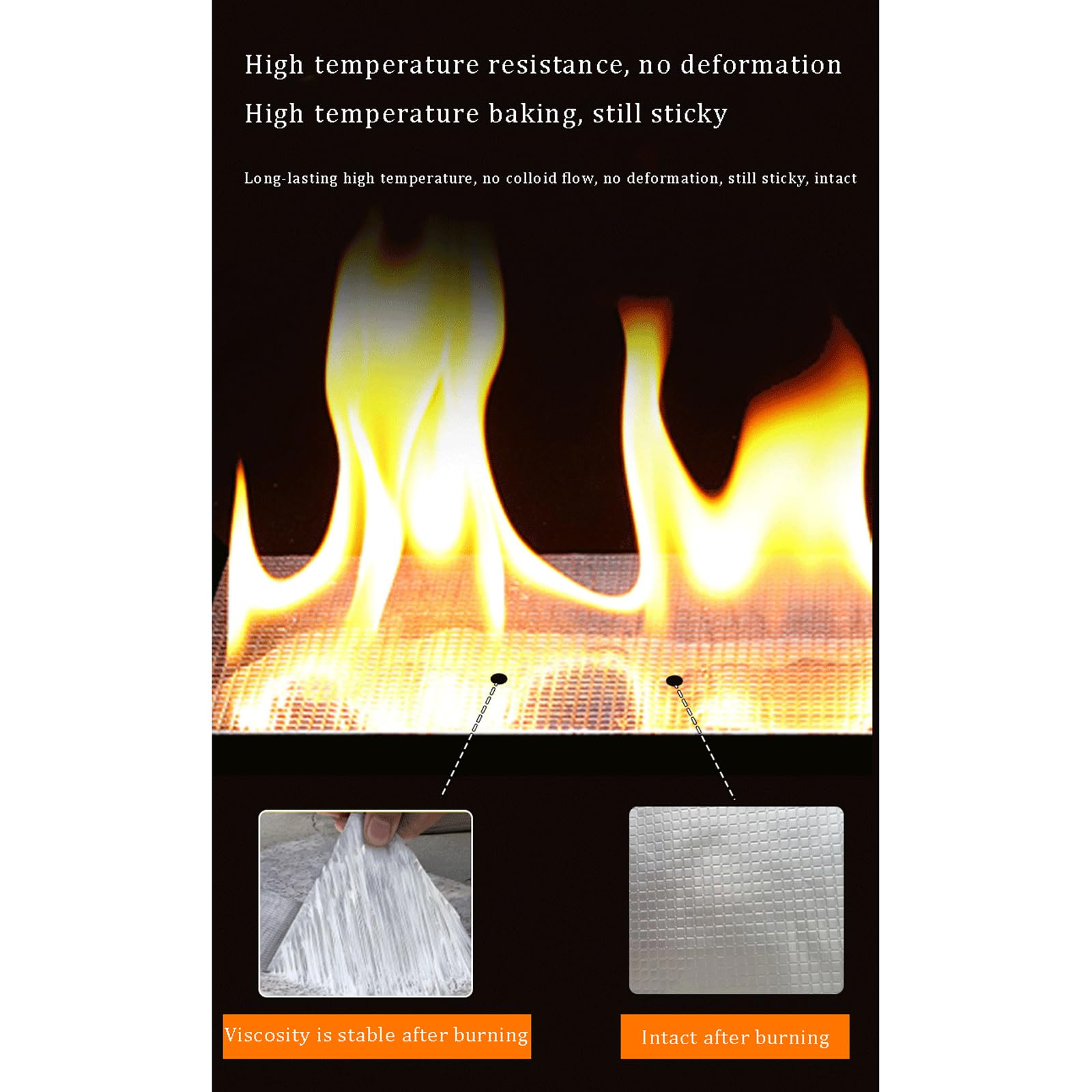 Cinta de Butilo Impermeable Cinta Adhesiva de Aluminio Resistente Agua Cinta para Reparación de Tuberías Grietas Goteras Cinta Selladora para Diversas Superficies(Color: Plata)