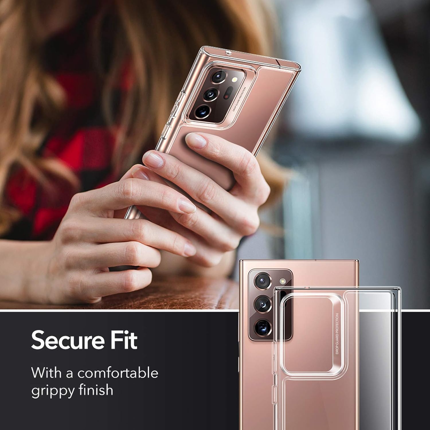 ESR Hybrid Case Compatible with Samsung Galaxy Note 20 Ultra (6.9-Inch) [Shock-Resistant] [Slim and Transparent] Classic Series – Clear