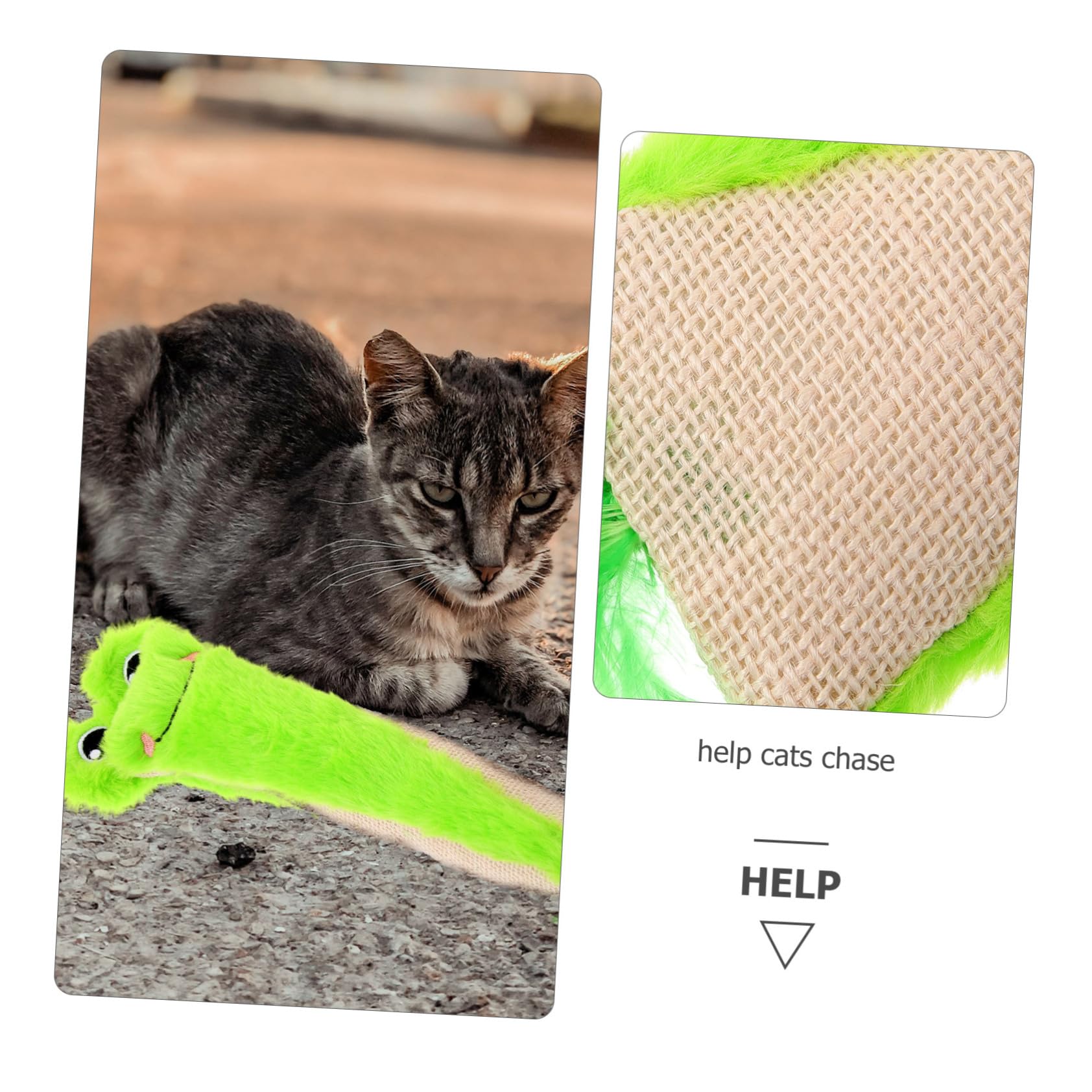 Hemobllo Jouet à Herbe à Chat pour Chaton Jouet Interactif Peluche Souris De Dessin avec Papier Froissé pour Chat Intérieur