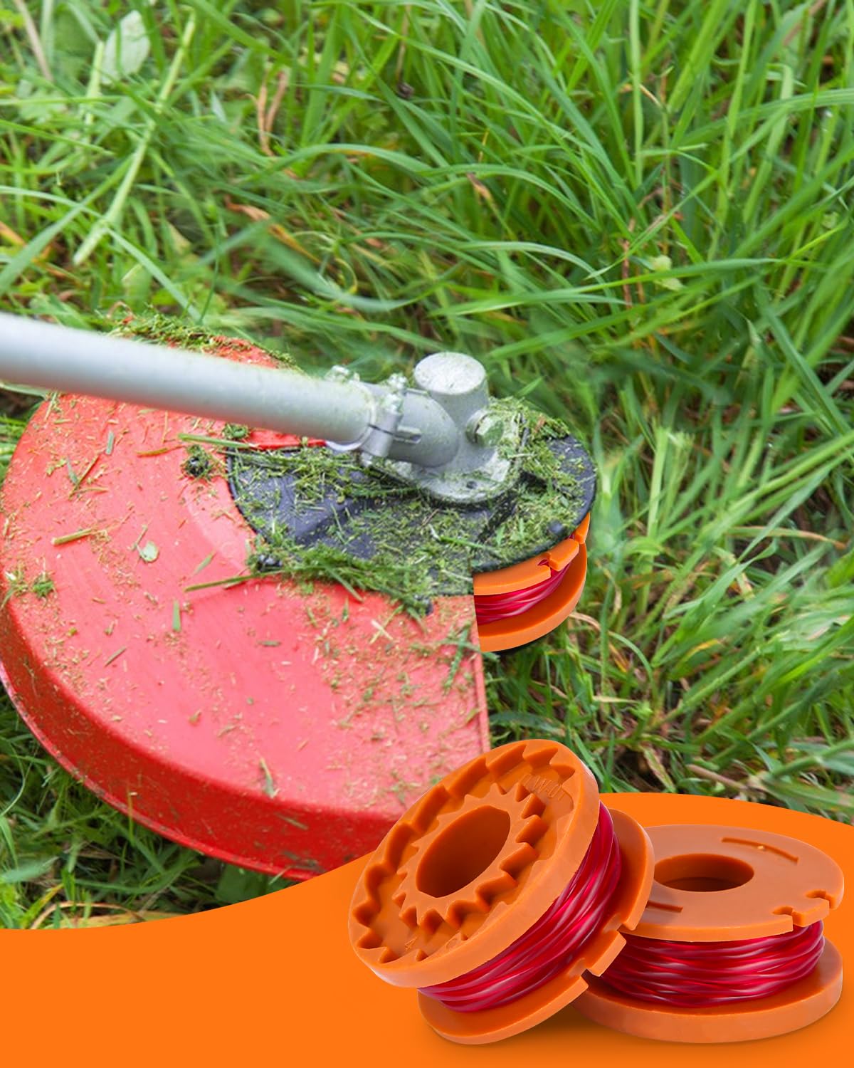 14 Rasentrimmer-Spulen Für Worx 20V – 1,65 Mm, 3 M Länge, Inkl. 2 Kappen