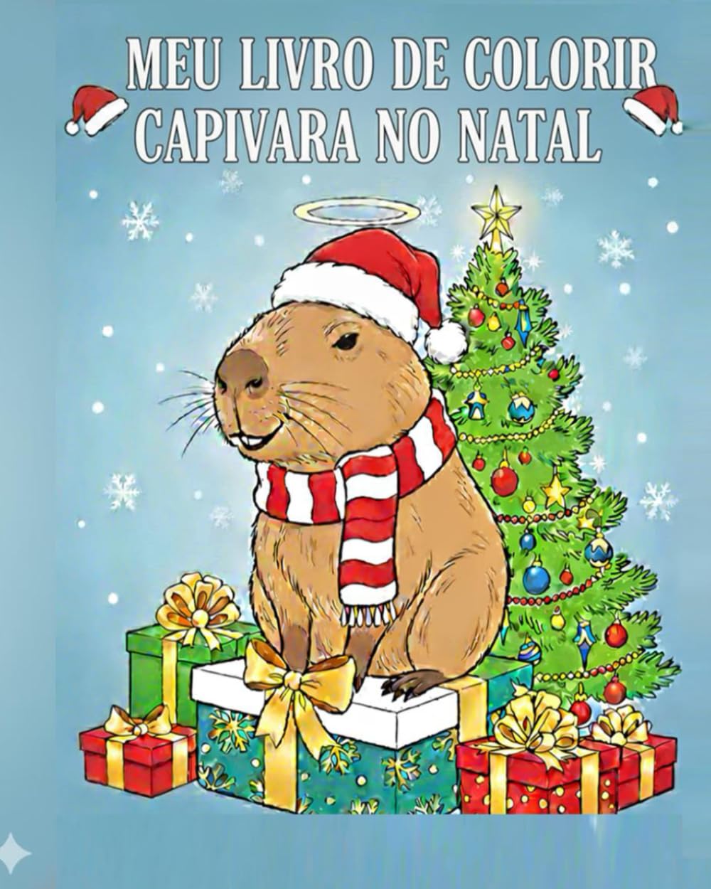 Meu Livro de Colorir: Capivara no Natal