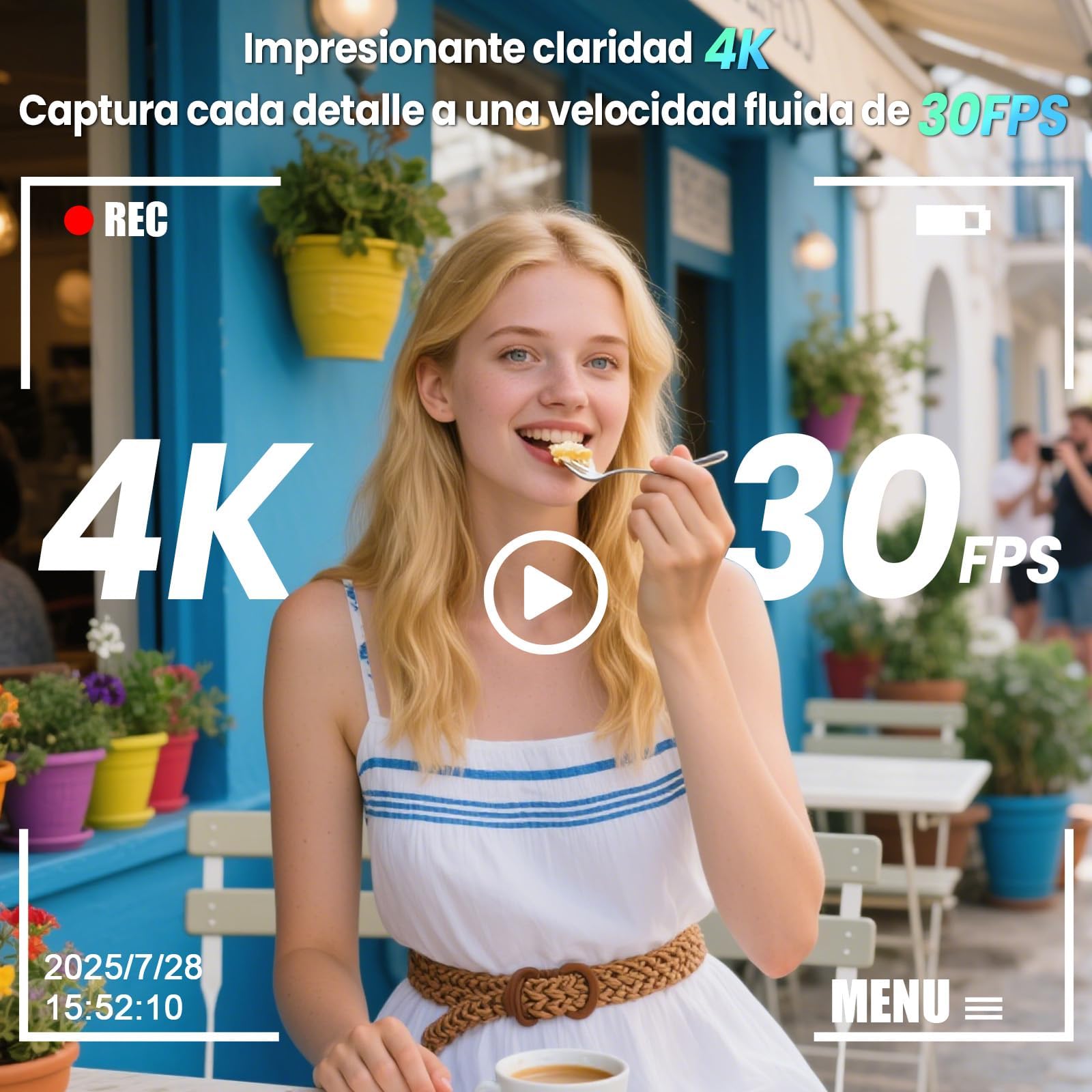 Appareil Photo Numérique avecà Double Écran - 48MP HD 4k Digital Caméra, Appareil Photo Compact Portable avec Zoom Numérique 18X Anti-Shake Caméra, Carte de 32GB, pour Enfant/Ados/Débutant, Noir