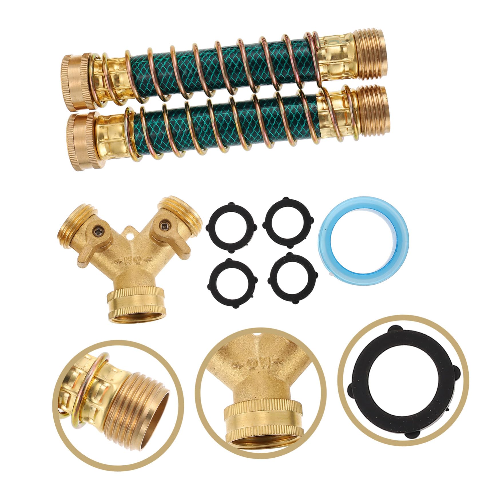 Raccord Y Cuivre pour Tuyau Arrosage Jardin Connecteur Double Voies Résistant Corrosion Installation Facile Adapté Arrosage Automatique Lavage Voiture et Pelouse