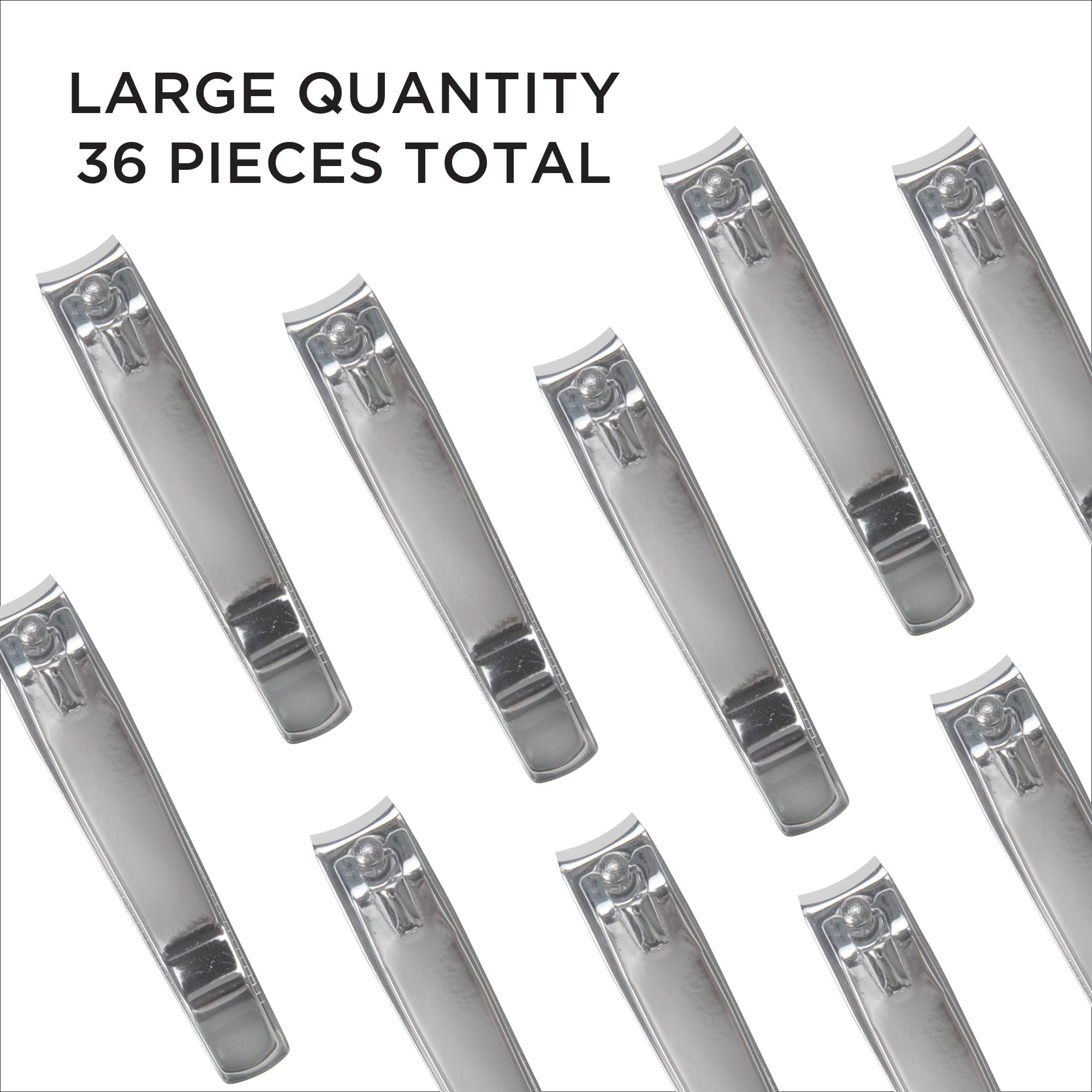 Diane D904 Stainless Steel Nail Clippers with Fold-Out File, 72 Count