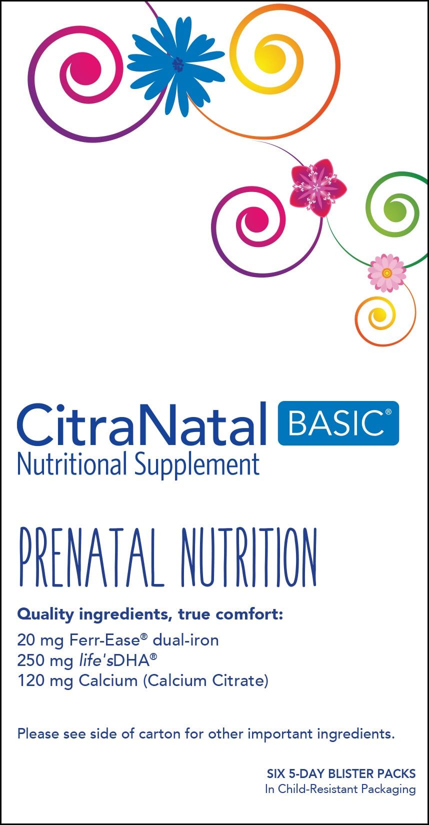 Citranatal Basic Nutritional Supplement, 30 mineral tablets and 30 soft gels
