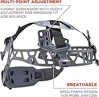 Vista 5 de Casco duro ventilado estilo gorra, con suspensión de trinquete, Clase C, Ergodyne Skullerz 8972, naranja