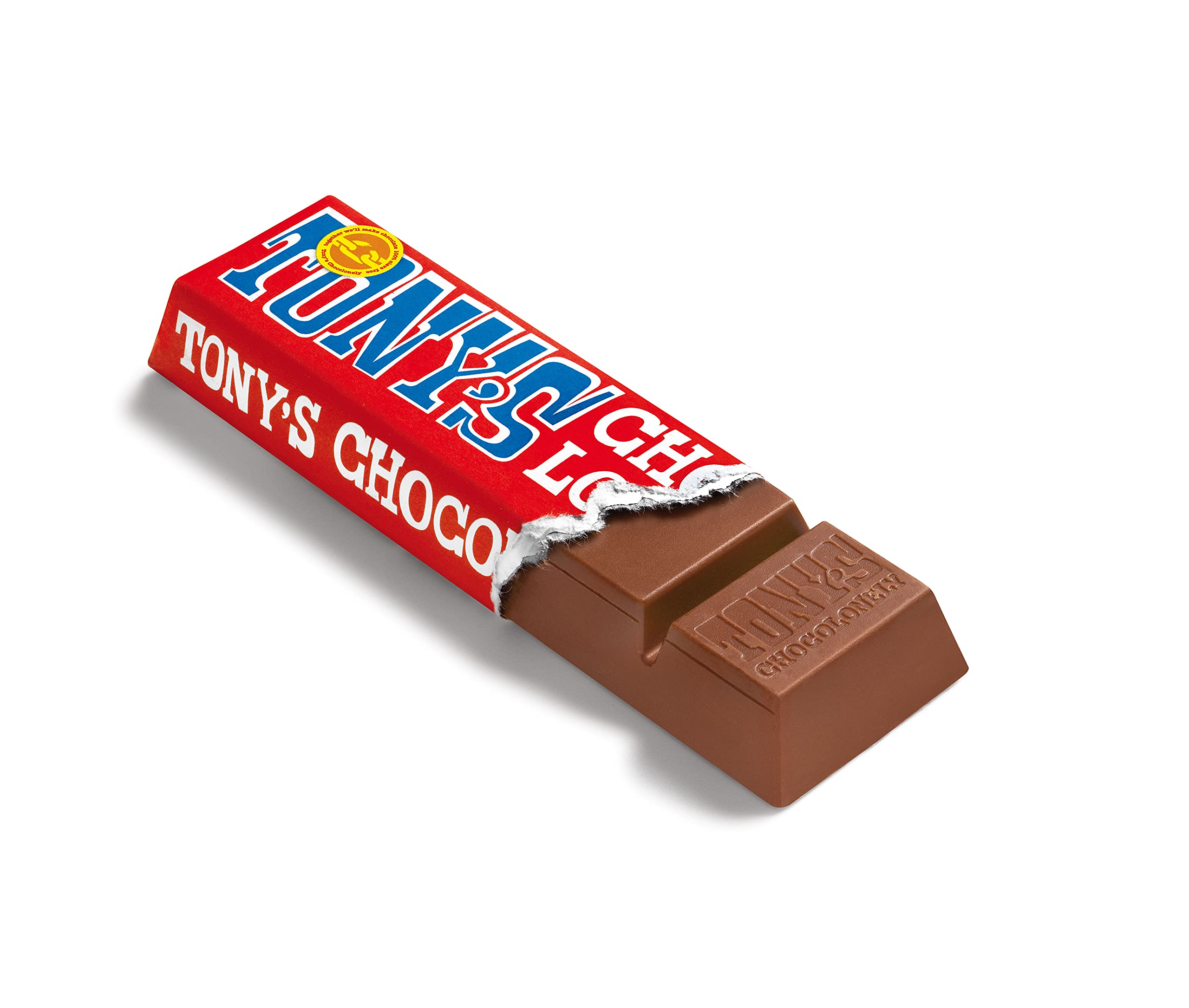 TONY'S CHOCOLONELY - Vollmilchschokolade 35x50 g Riegel - Fairtrade Schokoriegel, ideal für unterwegs. Ohne Palmöl, hergestellt in Belgien